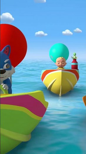 Balloon Boat Race | CoComelon Animal Time | Animal Nursery Rhymes