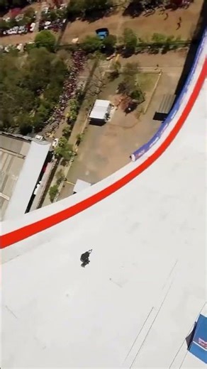 What an insane drop in @diassandro | Shralpin Skateboarding