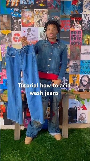 Tutorial How to acid wash jeans #fashion #streetwear #fashionstyle #subscribe