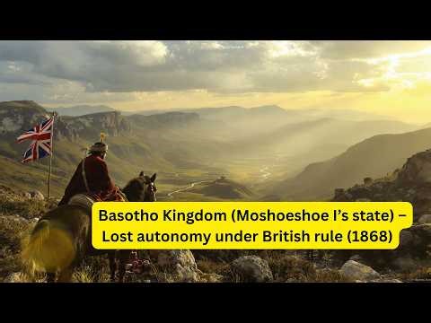 Basotho Kingdom Moshoeshoe I’s state – Lost autonomy under British rule 1868