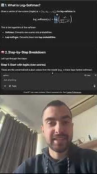 What is log softmax - Coding LLM From Scratch
