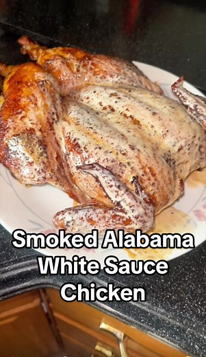 Sweet Smoked Alabama White Sauce Chicken. Full Tutorial on How To Smoke A Spatchcock Chicken #bbq #chicken #easyrecipe #weekend #cookingmadeeasy