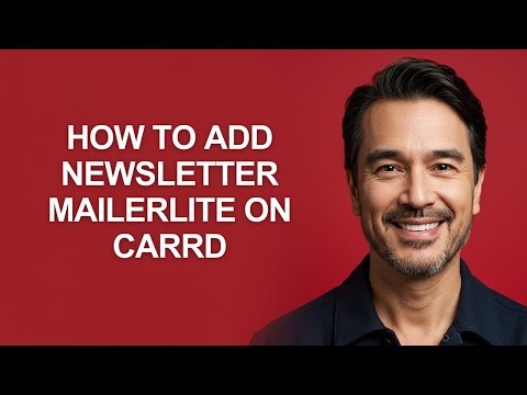 How to Add Newsletter Mailerlite on Carrd - KevinHowTo