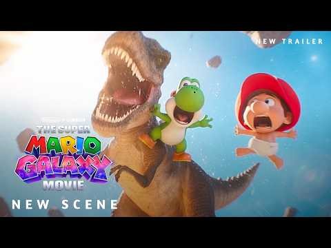The Super Mario Galaxy Movie (2026) New DINOSAUR CAHSE YOSHI SCENE The Super Mario Galaxy NEW CLIP