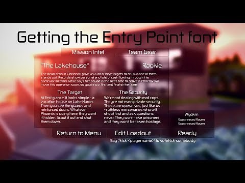 How to get the Entry Point font