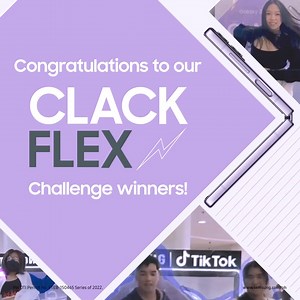 Congratulations to our #ClackFlex Challenge winners! Each of you will get a #GalaxyZFlip4 and an exclusive feature in digital billboards in Metro Manila. ⚡ Ralph Alcantara ⚡ Shaye Arenas ⚡ Jeny Mondigo ⚡ Erica Naul ⚡ Ariel Tina Please wait for a Samsung representative to contact you. ✨ A big thank you to everyone who danced, clacked, and flexed their best moves! 💜 Stay tuned for more exciting promos here on our page. | Samsung