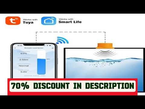 #Tuya Smart WiFi Ultrasonic Liquid Level Water Real-time Tank Monitor Sensor APP Wireless Monitor W