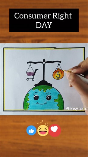 World Consumer Rights Day Drawing / World Consumer Rights Day Poster / Consumer Rights Day Drawing
