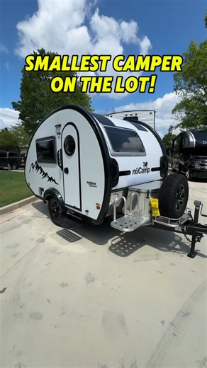 Smallest camper on the lot! 🙏 Would you camp in this little guy? • • • #rvlife #campertour #rvrenovation #rvtravel #rvstyle #openroadadventures #rvingdaily #rvliving #rvtour #camperlife #traveltrailerlife #homeonwheels #rvwalkthrough #vanlifemovement #tinyhomeonwheels | Open Roads Complete RV