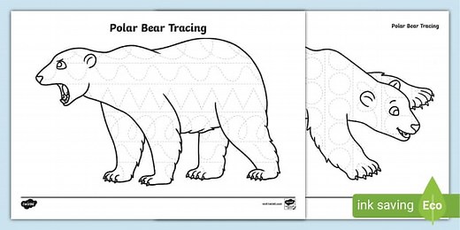 Polar Bears Pattern Tracing Activity