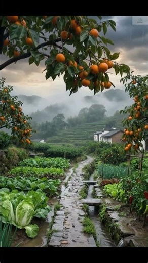 Most Beautiful Rainy Village 🌧️ Longjing Tea Terraces 4K