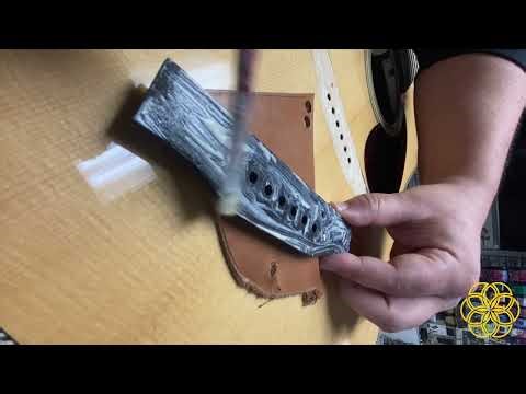 How to repair a lifted bridge on a Martin D-28 Acoustic Guitar Full Video