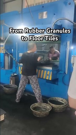 How Rubber Floor Tile are made Full production Process at Shanzhong Technology #rubbertiles