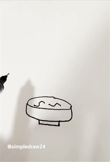 How to draw (easy way) a bowl of soup