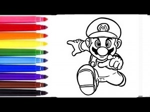How to Draw Super Mario | Easy Drawing, Painting & Coloring for Kids