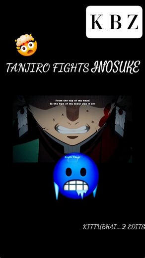 TANJIRO FIGHTS INOSUKE🥶DEMON SLAYER