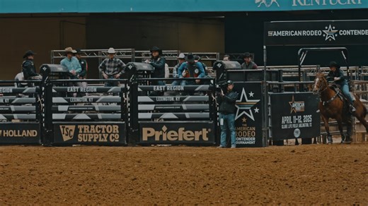 Taycie Matthews, riding Fame Fire Rocks, clocked in at 14.946 to capture her first American Rodeo East Barrel Racing title! #AmericanRodeoEast | Tractor Supply Co. | The American Rodeo