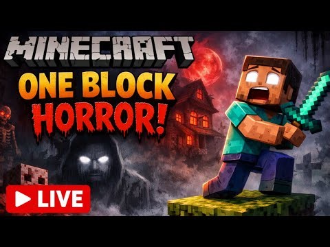 🔴LIVE!! |MENCOBA NAMATIN MOD ONE BLOCK HOROR| MINECRAFT ONE BLOCK