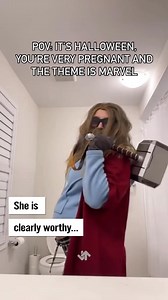 POV: It’s Halloween. You’re very pregnant and the theme is Marvel. (IG: @aestheticallybrit) #halloween #costumes #marvel #thor | Unspeakable Crimes