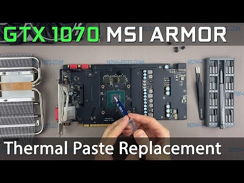 GeForce GTX 1070 MSI Armor Disassembly, fan cleaning and thermal paste replacement
