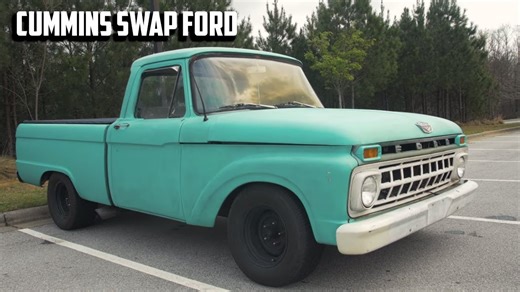CUMMINS SWAPPED Ford F100 Review - The Best of Both Worlds?