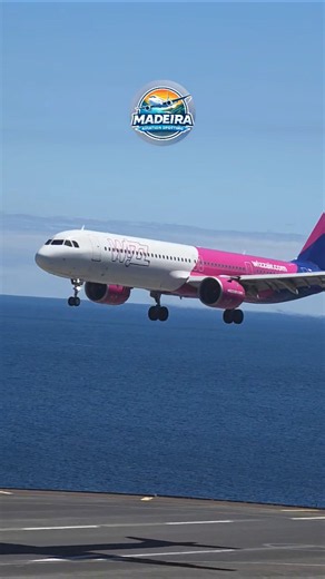 WIZZ AIR A321neo landing at Madeira Airport #aviation