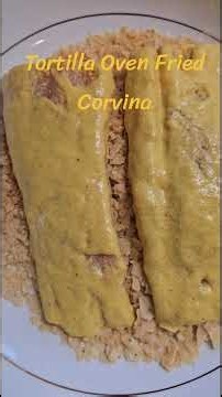 Tortilla oven fried corvina. #ovenfriedcorvina, #corvinafish, #tortillacrustedfish, #fish,