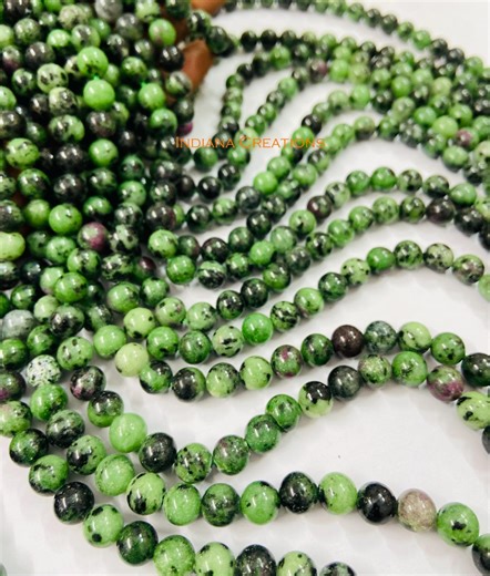 Natural Ruby Zoisite Round Beads 4mm, 6mm, 8mm, 10mm, 15.5" Strand Loose Gemstone - Etsy