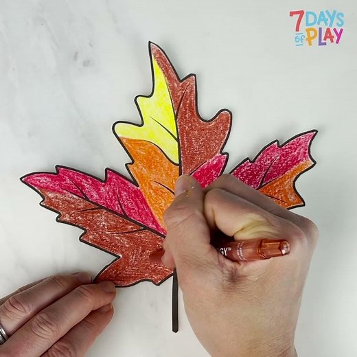 Fall Leaf Craft - Magically Transform a Green Leaf into an Autumn Leaf