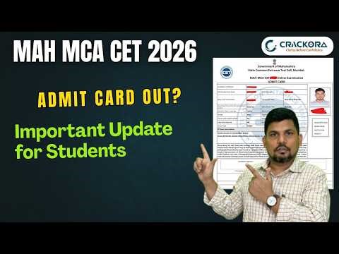 MAH MCA CET 2026 Admit Card OUT? I Important Update for Students