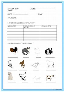 Have got  animal voc test