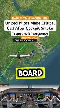 United Pilots Make Critical Call After Cockpit Smoke Triggers Emergency #shorts
