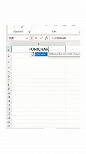 UNICHAR Function in Excel #Excel #exceltips #exceltricks #excelshortcuts #totalsolutionsinfotech | Total Solutions Info Tech | Facebook