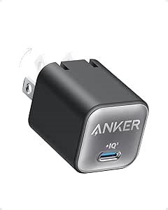 Anker Nano Charger, USB C GaN Charger 30W, PIQ 3.0 Foldable PPS Fast Charger for iPhone 17 / 16 and more series, Galaxy, iPad, Compatible with MagSafe