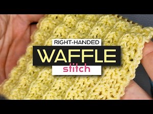 How to KNOOK the WAFFLE Stitch 💡 Right-handed Knooking Tutorial