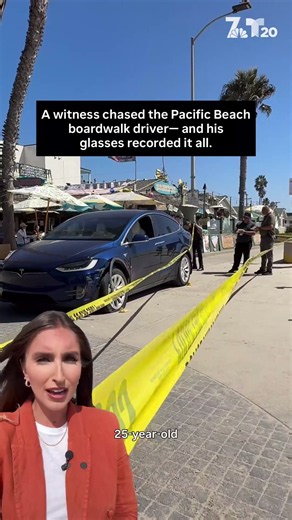 A witness chased the Pacific Beach boardwalk driver — and his glasses recorded it all