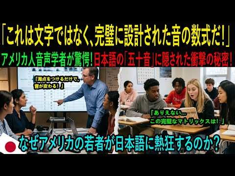 【海外の反応】「これは文字ではなく音の数式だ！」米国の音声学者が日本語の『五十音と濁点』に隠された恐るべき秘密に気づき大驚愕！