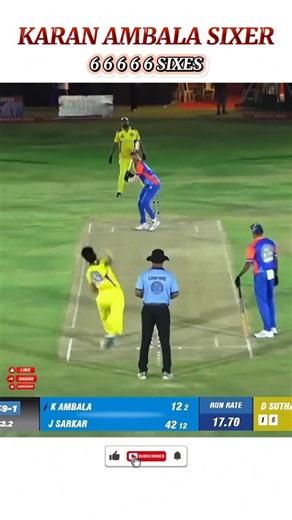 Karan Ambala 🔥 6 .6. 6. 6. 6 Sixes#sixers #karanambala #sixes #shorts #viral #batting