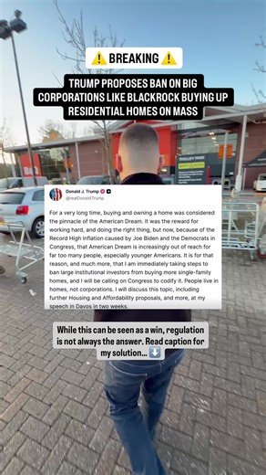 Trump wants to stop institutions like BlackRock buying up family homes. On the surface, that sounds like the solution. But regulation is never the real answer. Empowerment is. The banks already know how this game works. They understand leverage. They understand debt. They understand how to buy assets using other people’s money. The problem is the average person was never taught this. If everyone understood: • How banks actually make money • How to use debt as a tool, not a trap • How to source d