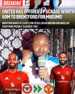 𝐉𝐔𝐒𝐓 𝐍𝐎𝐖 🚨; Manchester United have tabled a £60M package for Bryan Mbeumo. Brentford, however, are standing firm — they want at least £70M and will push hard to get their valuation. #manchesterunited #RubenAmorim #MUFC | Unbiase Fan