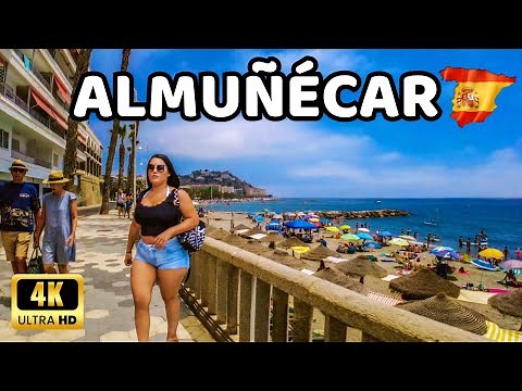 🇪🇸[4K] ALMUÑÉCAR - The Most Beautiful Beach Town on Costa Tropical - Spain, Andalucía