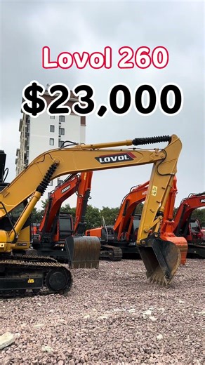 Used Lovol 260 Excavator, Hefei China stock! Good condition, low hours, global shipping & warranty.