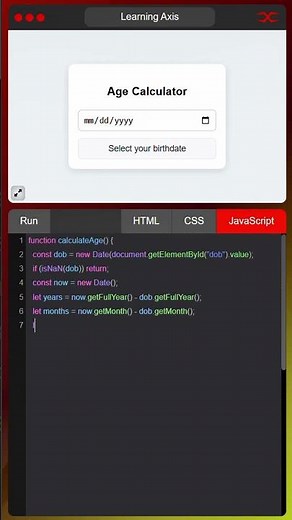 Age Calculator | HTML CSS JavaScript