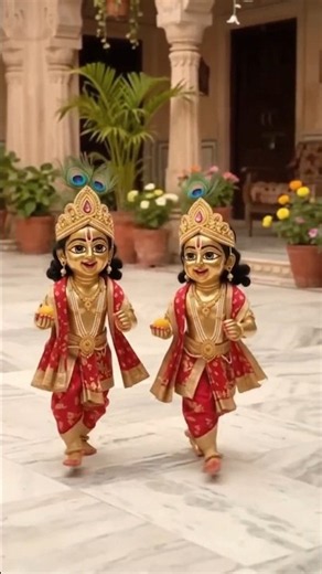 🎶 Joyful Dance of Golden Idols in the Courtyard