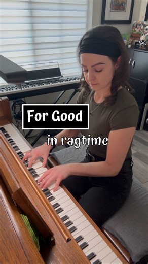 oh crap, she’s putting slow songs in ragtime again. 🤭💚💗 can you hear the melody? #wicked #forgood #piano #ragtime #ragtimepiano | Kristen Mosca
