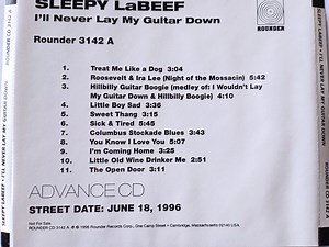 Sleepy LaBeef - I'll Never Lay My Guitar Down