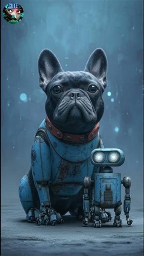 French Bulldog and his ROBOT friend