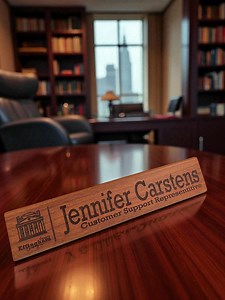 Personalized Engraved Wood Desk Name Plate, Office Gift - Etsy