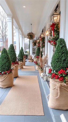 144K views · 2.6K reactions | Transform your entryway with these stunning natural front porch Christmas decor ideas. Add cozy charm and festive cheer using seasonal greenery, pinecones, and rustic accents. | Sustainability Success | Facebook