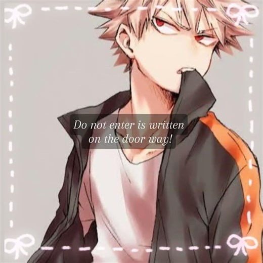 Bakugo hates everyone that comes in his room but someone(look at description)
